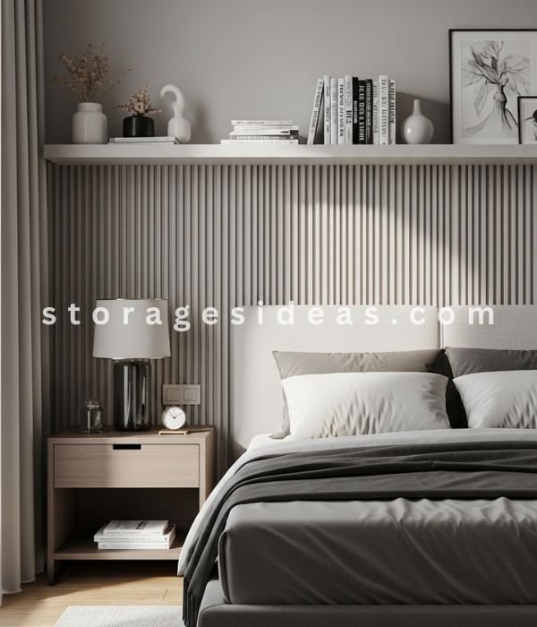11 Creative Nightstand Storage Ideas That Keep Your Bedside Clutter-Free 5 Wall Shelf Above Nightstand