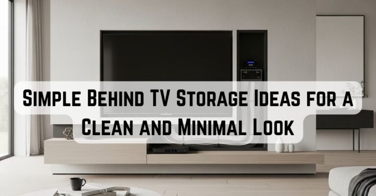 8 Simple Behind TV Storage Ideas for a Clean and Minimal Look