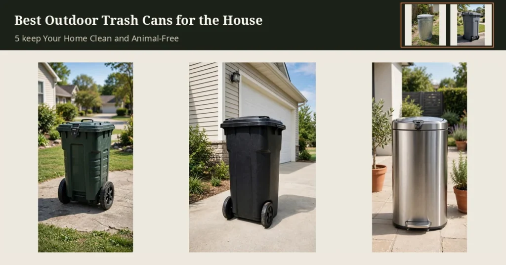 5 Best Outdoor Trash Cans for the House: Keep Your Home Clean and Animal-Free