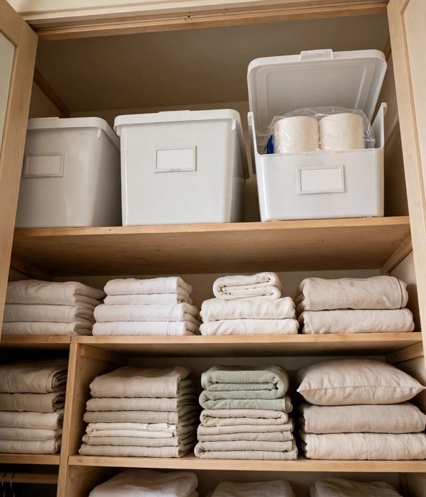 30 Bathroom Storage Ideas for Small and Large Bathrooms 30 Labeled backstock bins on high shelf