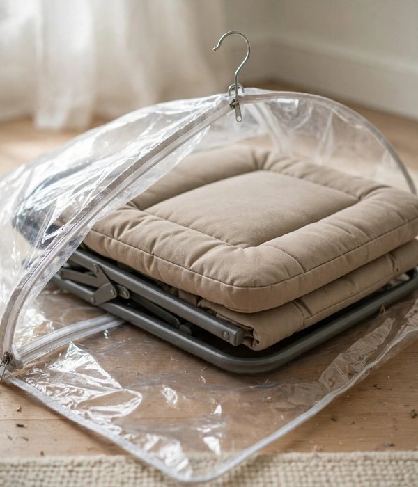9 Extra Seating and Folding Table Storage Ideas for Holiday Hosting 9 Bag Each Chair in a Garment Bag – folding chair storage