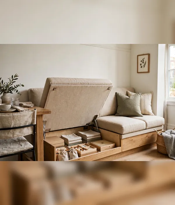Banquette Seating With Lift-Up Storage – dining room storage ideas