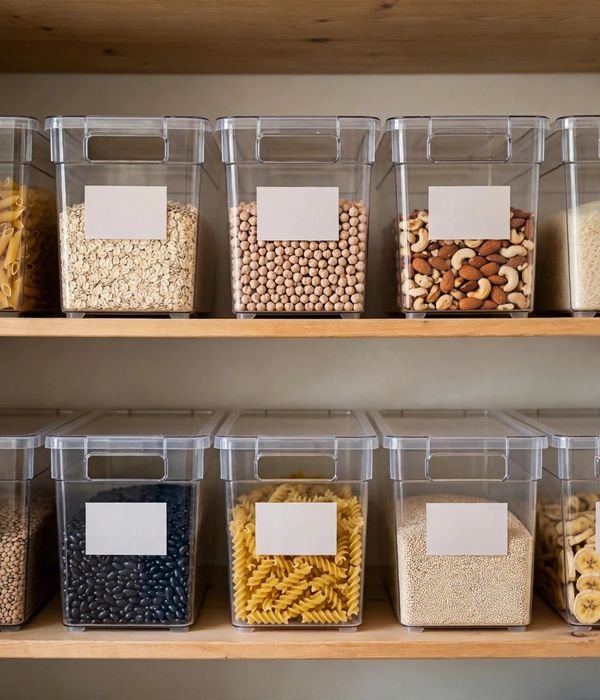 35 Kitchen Storage Ideas for Every Cabinet, Counter and Corner 31 Clear Stackable Pantry Bins – kitchen storage ideas