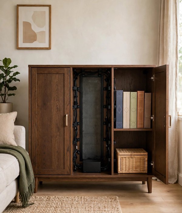 30 Toy Storage Ideas for Bedrooms, Playrooms and Living Rooms 16 Closed Media Console