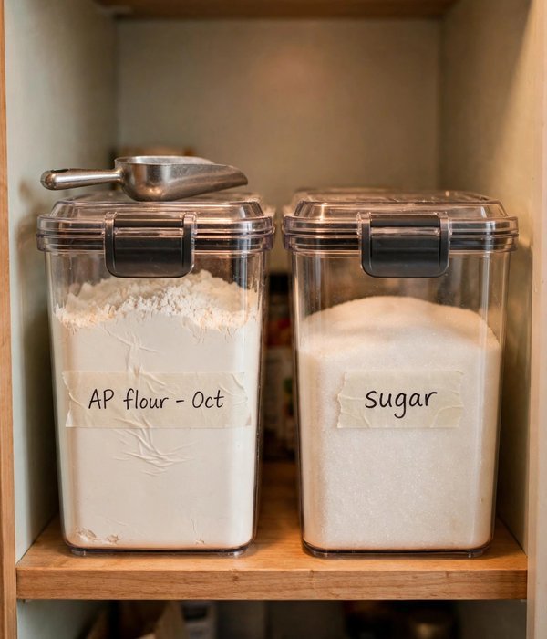 12 Pantry Organization Ideas Before Holiday Baking Season 3 Decant the Big Two: Flour and Sugar Deserve Airtight Homes – holiday baking pantry organization