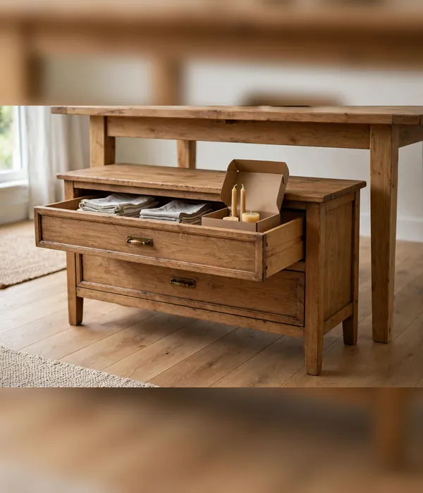 Dining Bench With Drawers