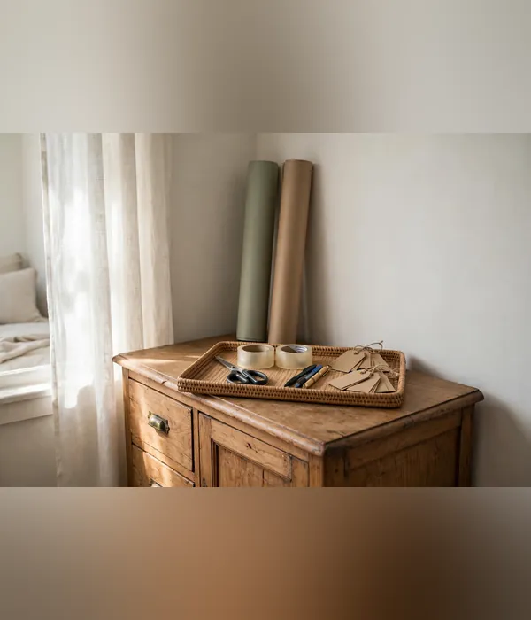 Dresser-Top Corner Station – gift wrapping station