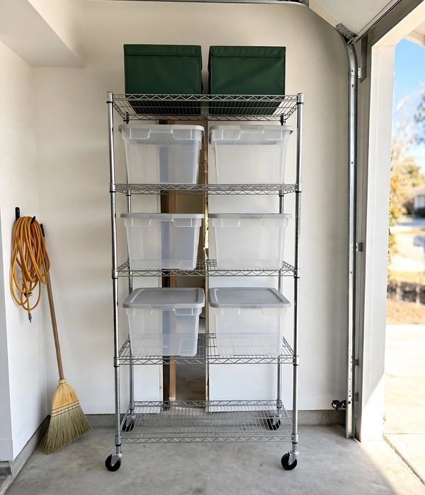 Elevate, Label, and Lock Out Pests – holiday decor storage garage