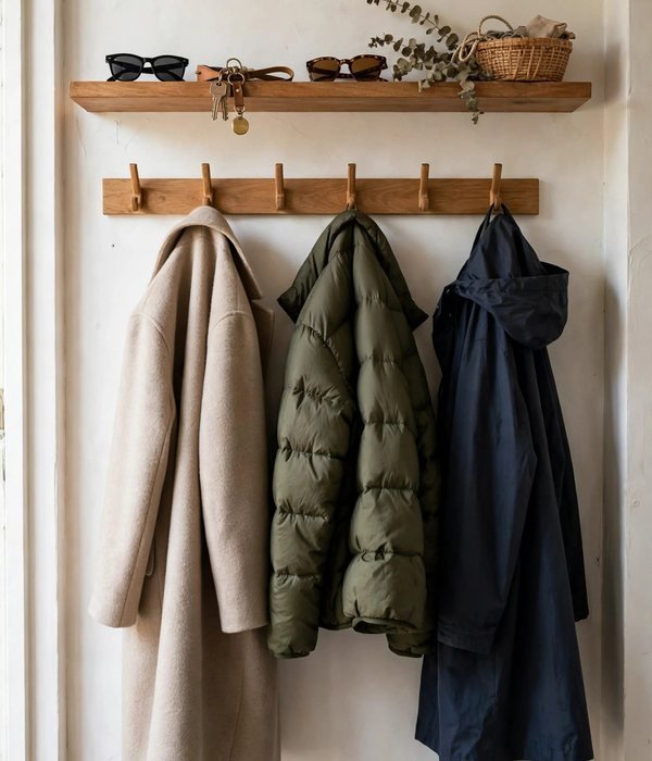50 Home Organization Ideas for Every Room 28 Entryway Hook Rail With Shelf – home organization ideas
