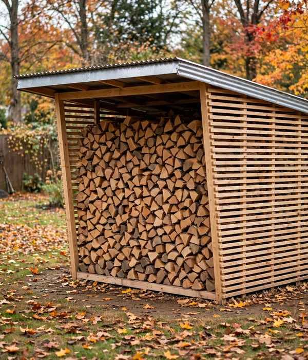 Firewood shed – firewood storage outdoor