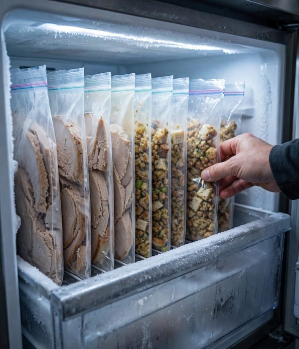 10 Thanksgiving Leftover Storage Ideas for Fridge and Freezer 6 Flat-Freeze in Gallon Freezer Bags – thanksgiving leftovers storage