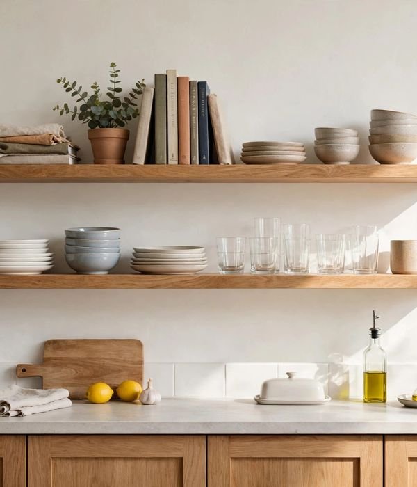 35 Kitchen Storage Ideas for Every Cabinet, Counter and Corner 28 Floating Shelves Above the Counter – kitchen storage ideas