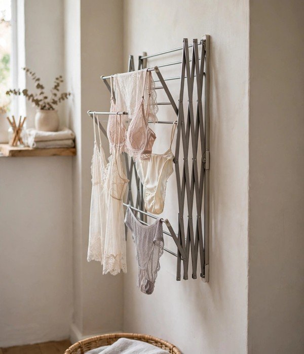 50 Home Organization Ideas for Every Room 48 Fold-Down Drying Rack – home organization ideas