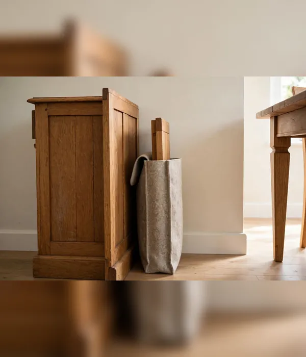 Fold-Down Table Leaves – dining room storage ideas