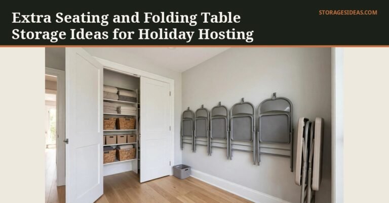 9 Extra Seating and Folding Table Storage Ideas for Holiday Hosting 13 9 Extra Seating and Folding Table Storage Ideas for Holiday Hosting
