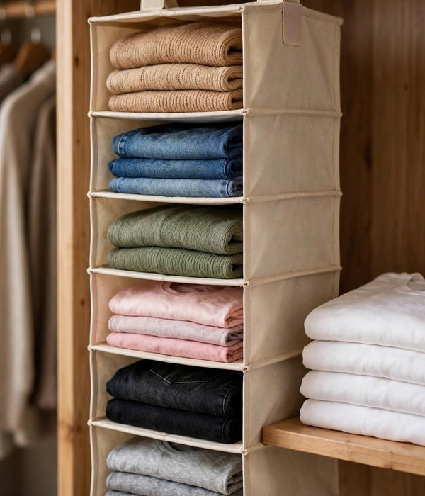 30 Bedroom Storage Ideas for Clothes, Shoes and Everything Else 10 Hanging Closet Organizer