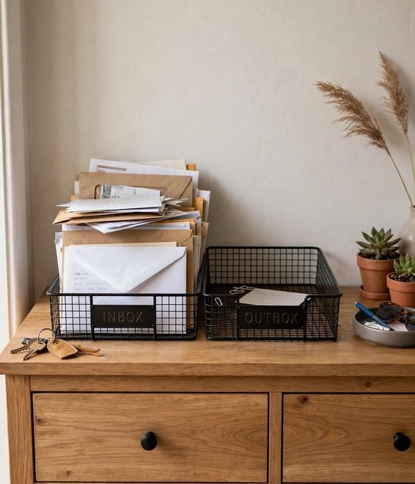 50 Home Organization Ideas for Every Room 39 Inbox and Outbox Tray Pair – home organization ideas