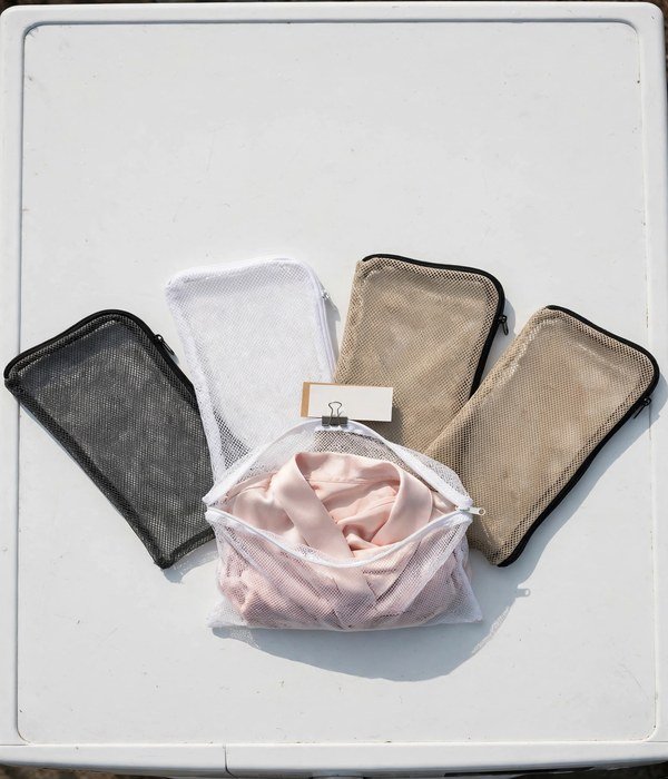 Labelled Mesh Delicates Bags – laundry room organization ideas