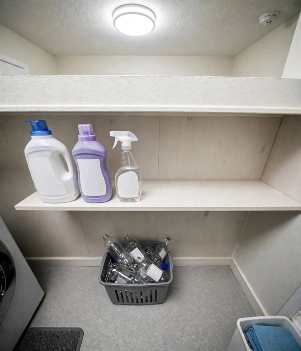 Pre-Christmas Declutter Checklist: 20 Things to Clear Before December 20 Laundry shelf cleared
