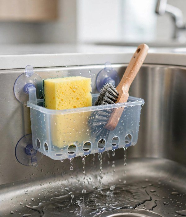 20 Budget-Friendly Organizing Stocking Stuffers 6 Mini Stick-On Sink Caddy – organizing stocking stuffers