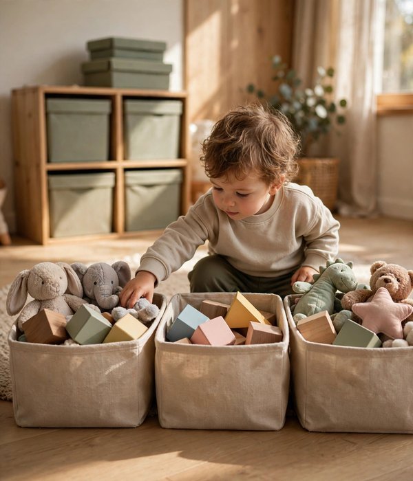 30 Toy Storage Ideas for Bedrooms, Playrooms and Living Rooms 5 Open Bins for Toddlers, Lidded Bins for Everyone Else – toy storage ideas