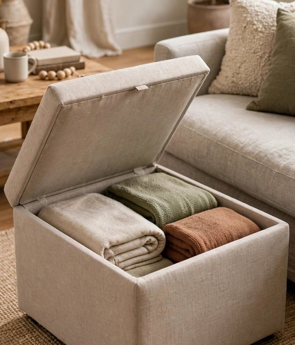 50 Home Organization Ideas for Every Room 31 Ottoman With Storage – home organization ideas