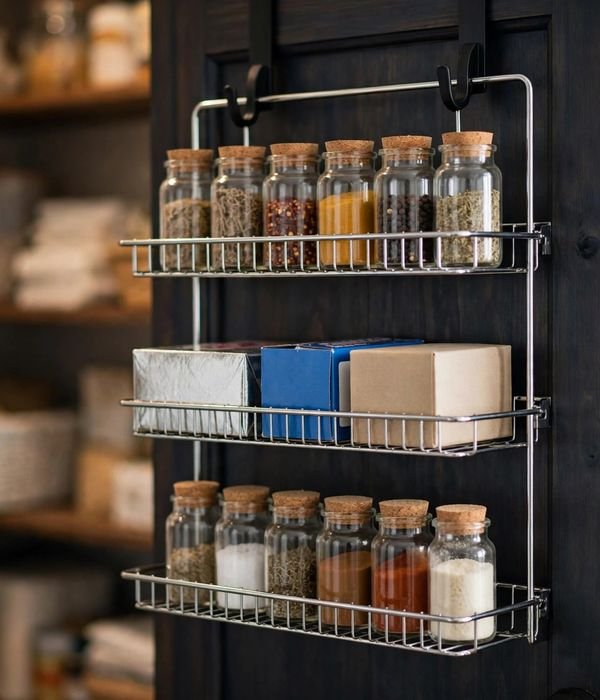 35 Kitchen Storage Ideas for Every Cabinet, Counter and Corner 26 Over-Door Wire Racks