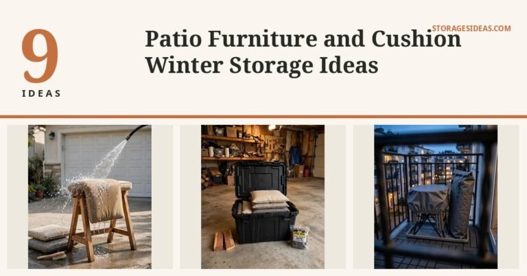 9 Patio Furniture and Cushion Winter Storage Ideas