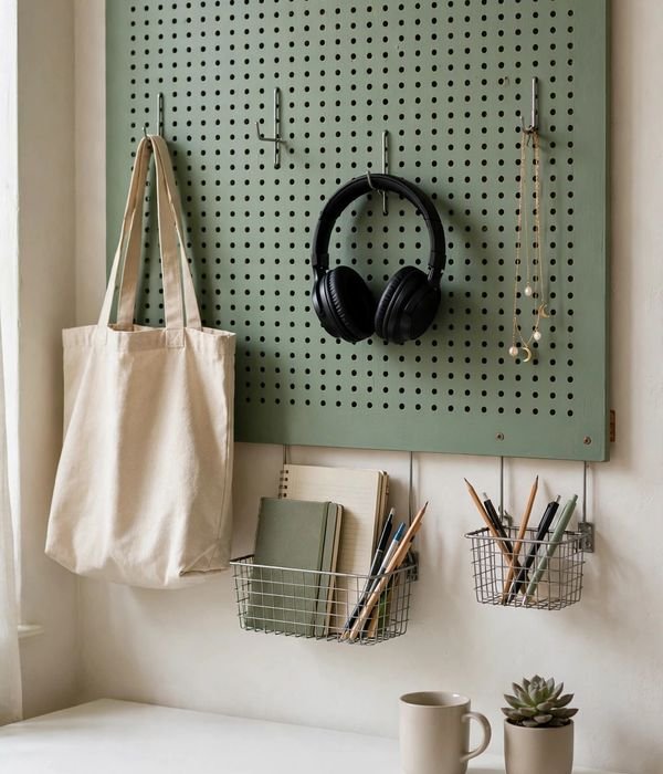 30 Bedroom Storage Ideas for Clothes, Shoes and Everything Else 16 Pegboard or Peg Rail – bedroom storage ideas