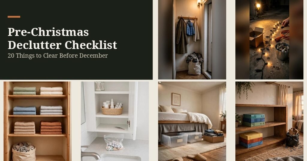 Pre-Christmas Declutter Checklist: 20 Things to Clear Before December 2 Pre-Christmas Declutter Checklist: 20 Things to Clear Before December
