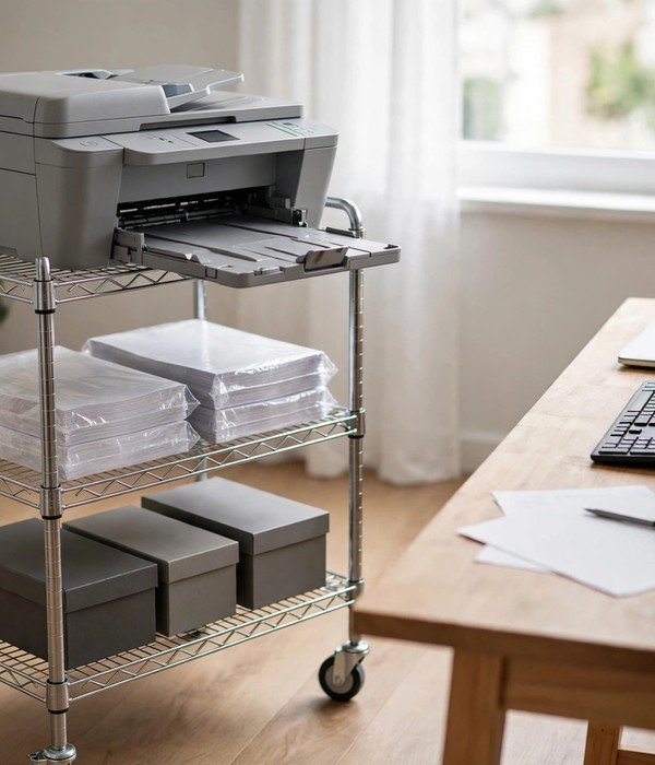 Printer Stand With Storage – home office storage ideas