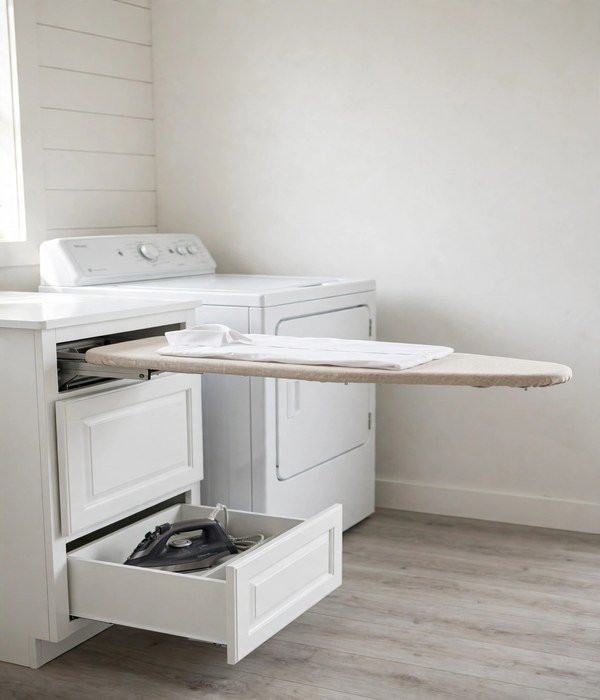Pull-Out Ironing Board Drawer – laundry room organization ideas