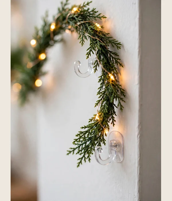 12 Christmas Mantel and Shelf Decor Ideas for Small Living Rooms 8 Renter-Safe Garland Hanging – christmas mantel decor small living room