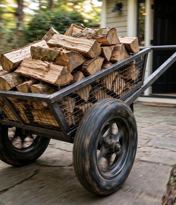 Rolling log cart