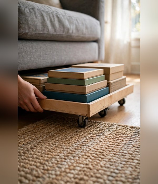 Rolling Under-Sofa Drawers