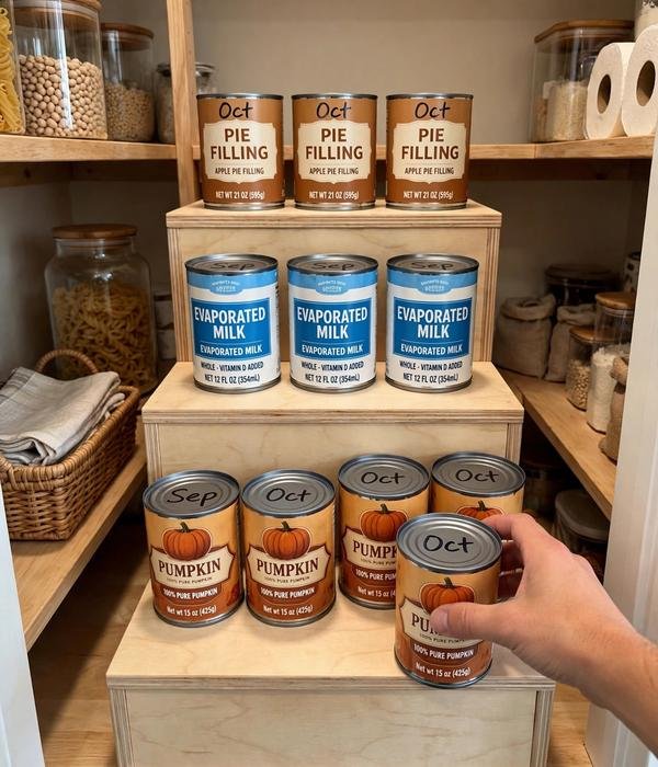 12 Pantry Organization Ideas Before Holiday Baking Season 8 Rotate Cans FIFO: First In, First Out, Zero Forgotten Green Beans – holiday baking pantry organization