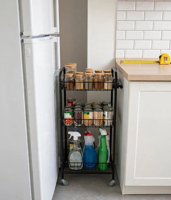 12 Gifts for People Living in Small Apartments 7 Slim Rolling Gap Cart – gifts for small apartment