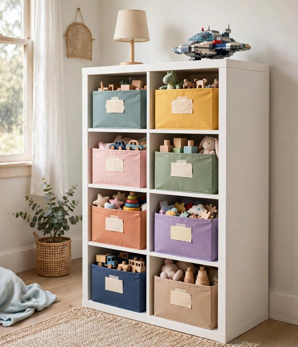 30 Toy Storage Ideas for Bedrooms, Playrooms and Living Rooms 3 The 2×4 Cube Unit – toy storage ideas