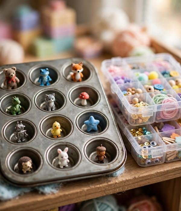 30 Toy Storage Ideas for Bedrooms, Playrooms and Living Rooms 22 The Muffin-Tin Method for Tiny Figures