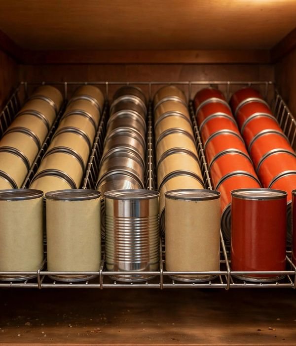 35 Kitchen Storage Ideas for Every Cabinet, Counter and Corner 8 Tiered Can Racks