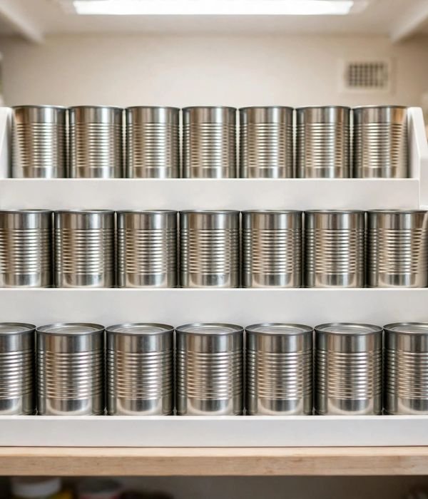 35 Kitchen Storage Ideas for Every Cabinet, Counter and Corner 32 Tiered Can Risers for Pantry Shelves