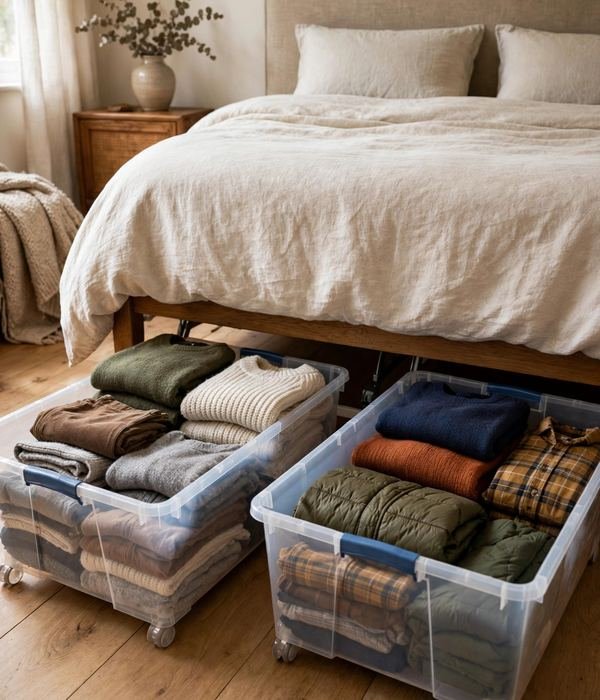 50 Home Organization Ideas for Every Room 20 Under-Bed Wheeled Bins – home organization ideas