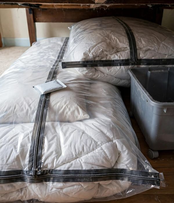 30 Bedroom Storage Ideas for Clothes, Shoes and Everything Else 27 Vacuum Bags for Guest Bedding – bedroom storage ideas