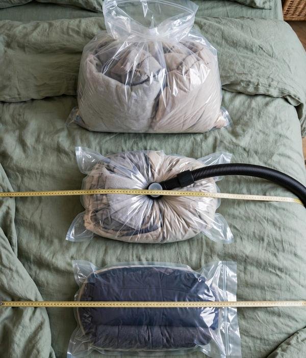 30 Bedroom Storage Ideas for Clothes, Shoes and Everything Else 5 Vacuum-Seal Bags for Off-Season Clothes