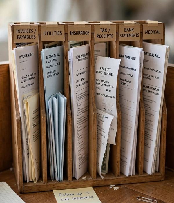 50 Home Organization Ideas for Every Room 37 Vertical File Sorter