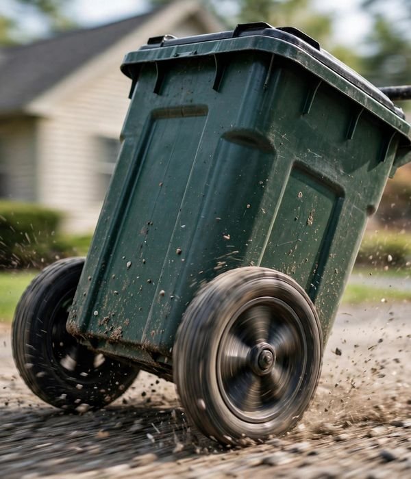 Outdoor Trash Cans: The Complete Guide to Choosing, Storing and Cleaning 6 Wheels and Handles: Because Hauler Day Is a Haul